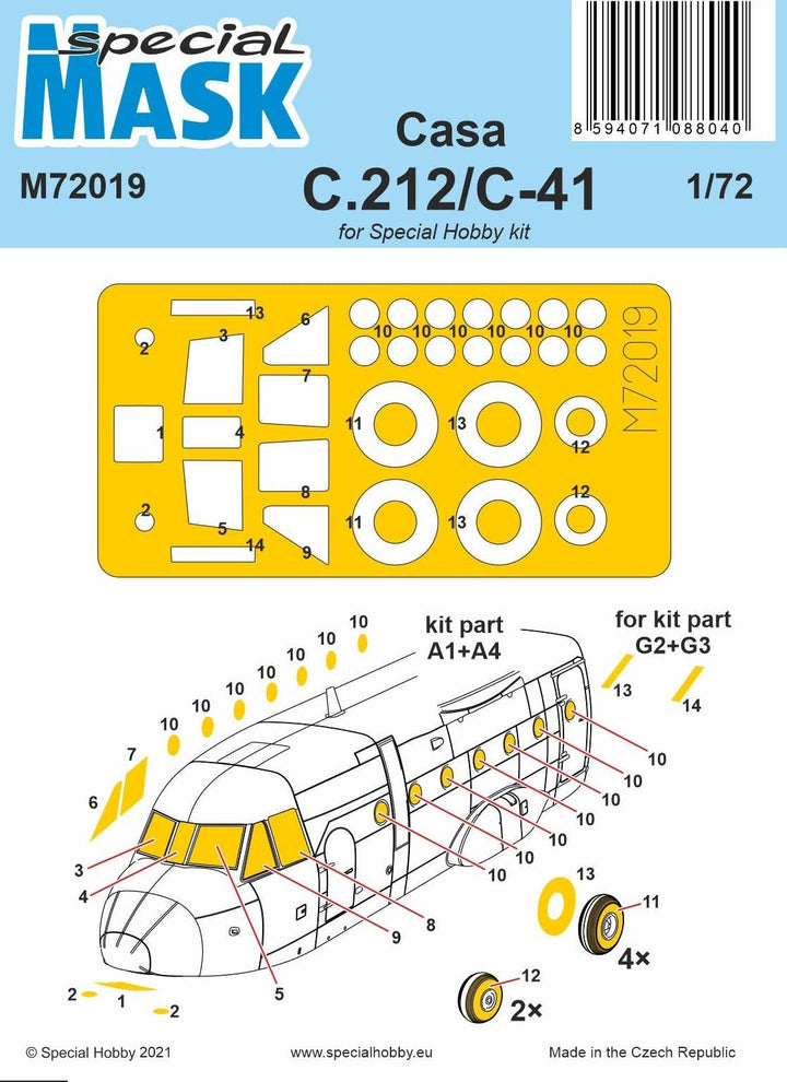 Special Hobby 1/72 Casa C.212/C-41 Mask | 8594071088040