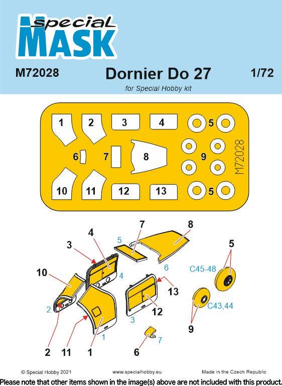 Special Hobby 1/72 Dornier Do.27 Mask | 8594071088347