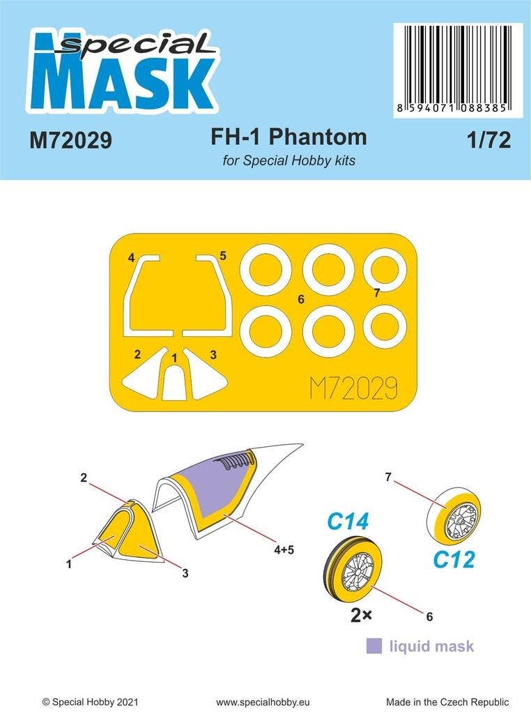 Special Hobby 1/72 FH-1 Phantom MASK | 8594071088385