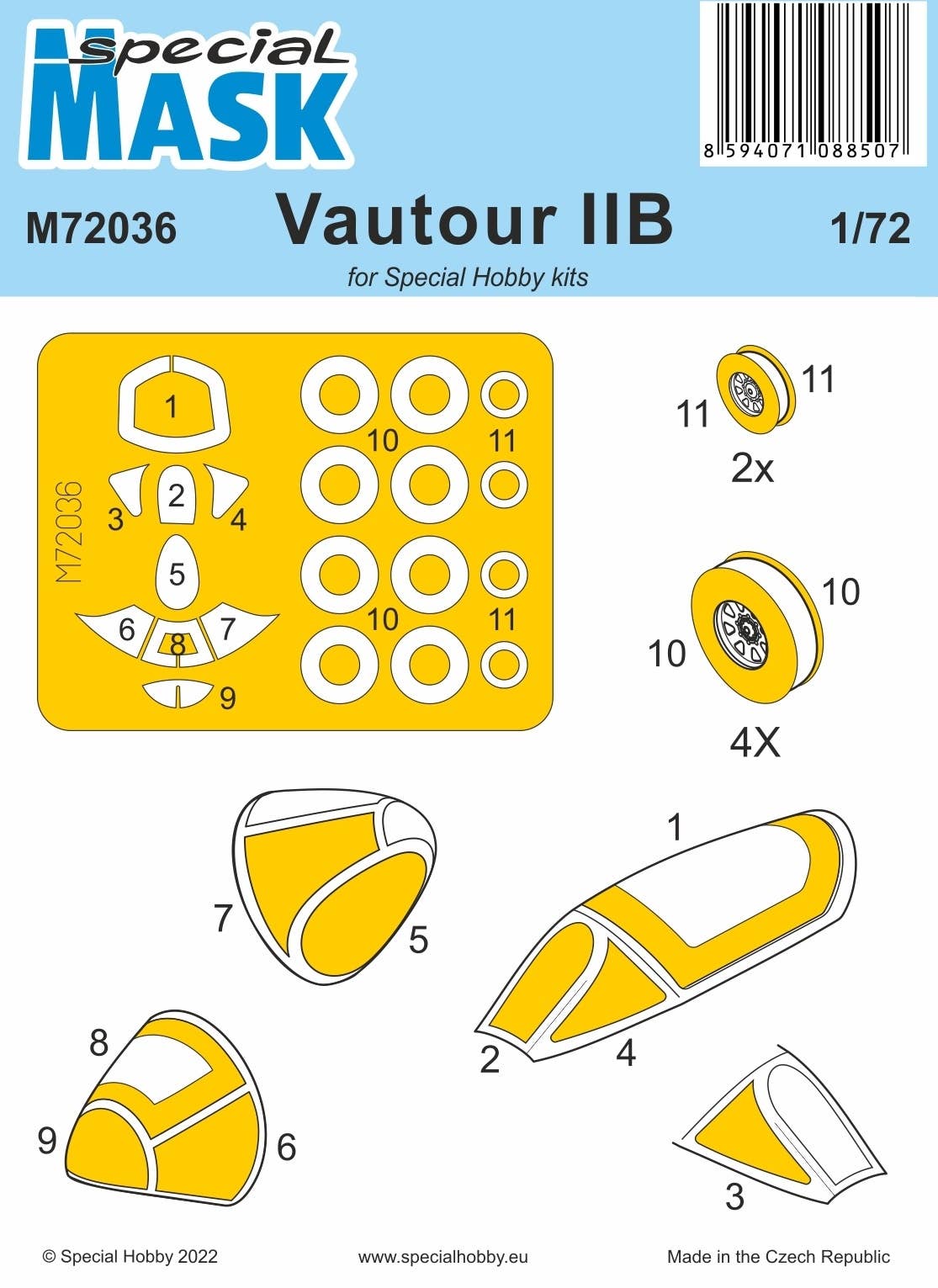 Special Hobby 1/72 Vautour IIB Mask | 8594071088507