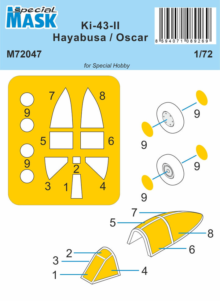 Special Mask 1/72 Ki-43-II Hayabusa MASK | 8594071089269