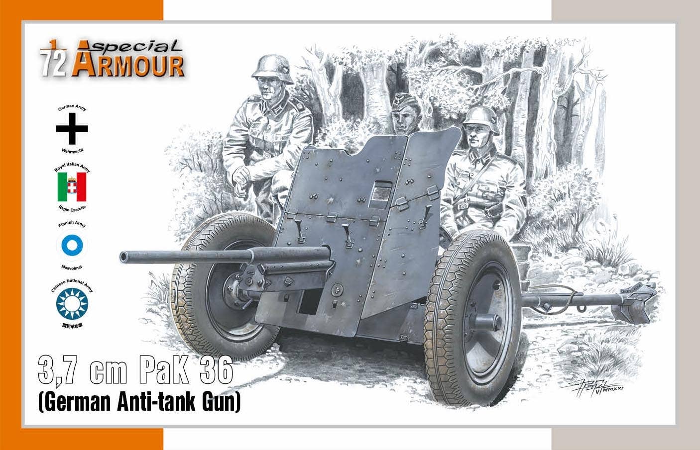 Special Armour 1/72 3.7cm PaK 36 German Anti-tank Gun | 8594071088255