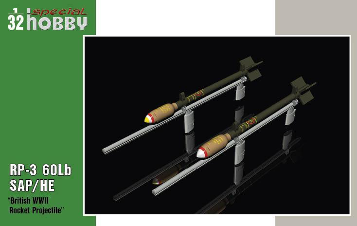 Special Hobby 1/32 RP-3 60Lb SAP British WWII Rockets | 8594071086251
