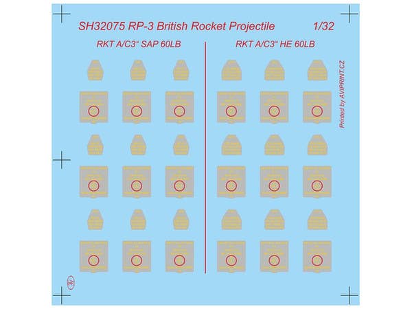 Special Hobby 1/32 RP-3 60Lb SAP British WWII Rockets | 8594071086251