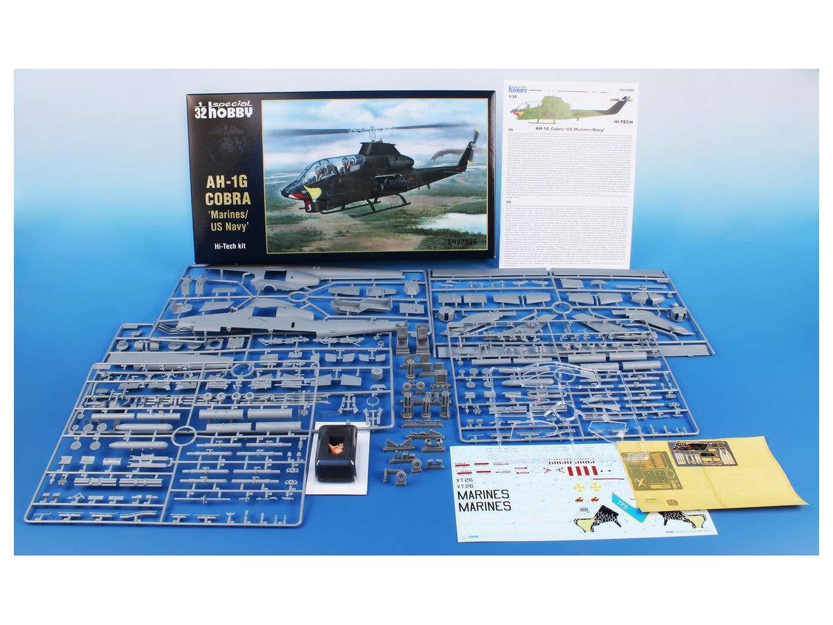 Special Hobby 1/32 AH-1G Cobra ‘Marines/Us Navy’ Hi-Tech Kit | 8594071088712