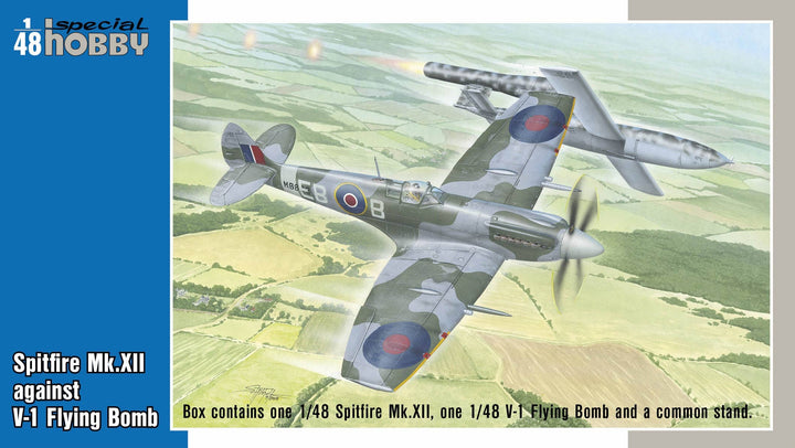 Special Hobby 1/48 Spitfire Mk.Xll against V-1 Flying Bomb | 8594071087333