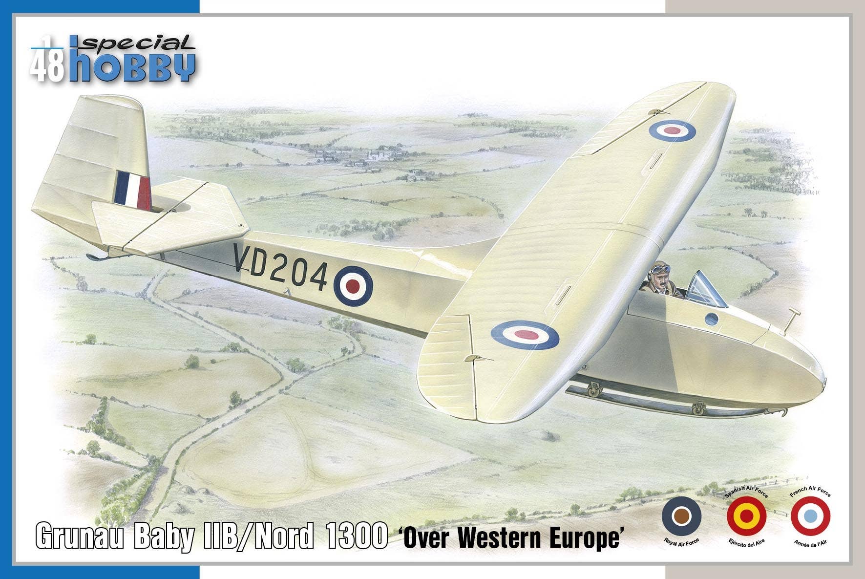 Special Hobby 1/48 Grunau Baby llB/Nord 1300 Over Western Europe | 8594071087340