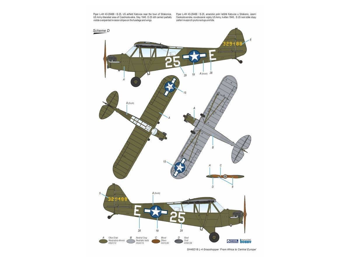 Special Hobby 1/48 L-4 Grasshopper ‘From Africa To Central Europe’ | 8594071088620
