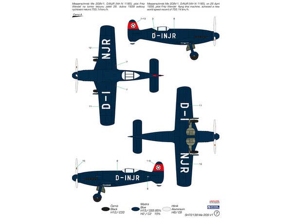 Special Hobby 1/72 Messerschmitt Me 209V-1 | 8594071086497