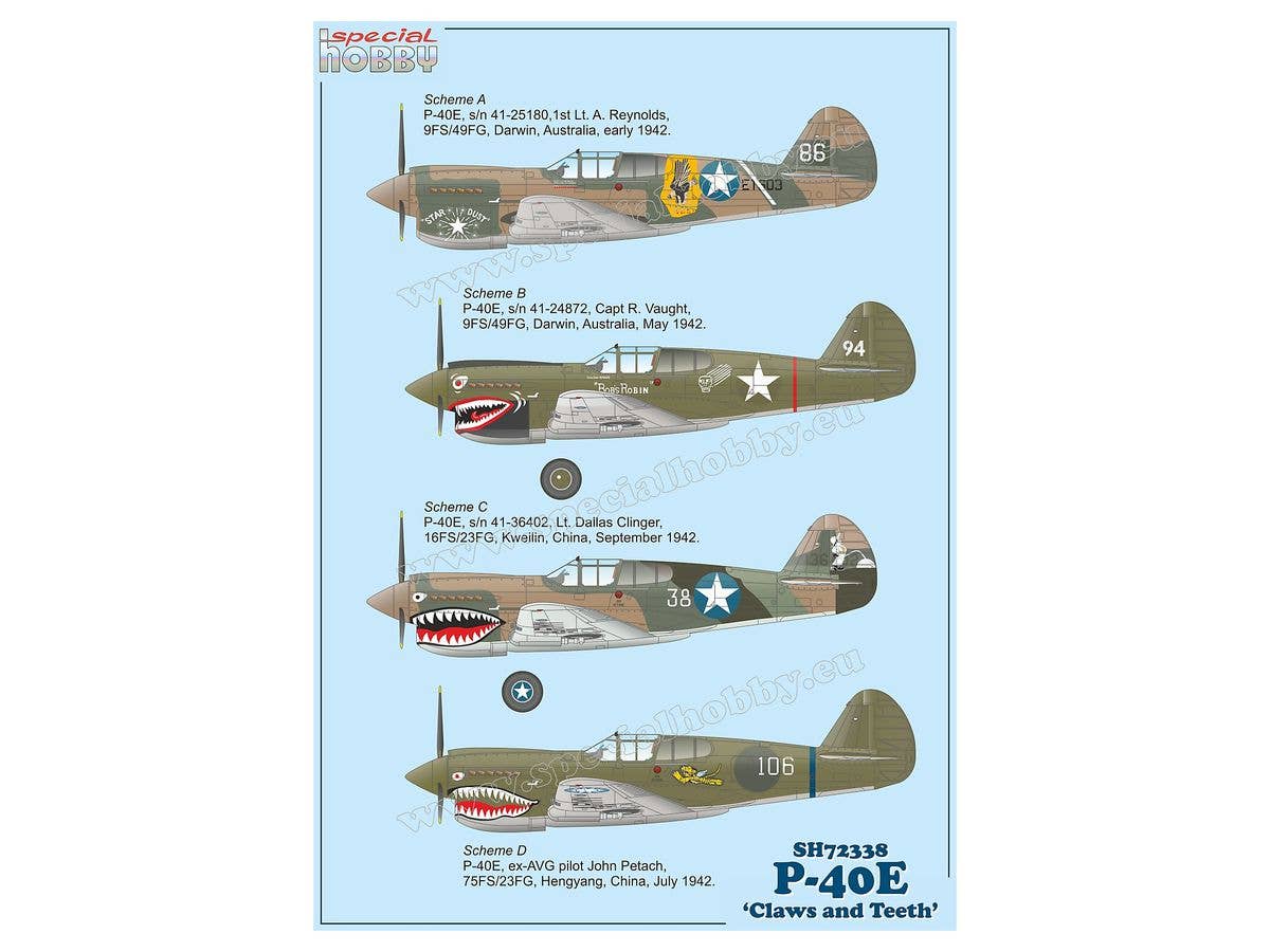 Special Hobby 1/72 P-40E Warhawk 'Claws and Teeth' | 8594071086459