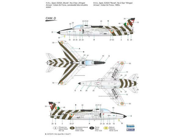 Special Hobby 1/72 HAL Ajeet Mk.I Indian Light Fighter | 8594071086190