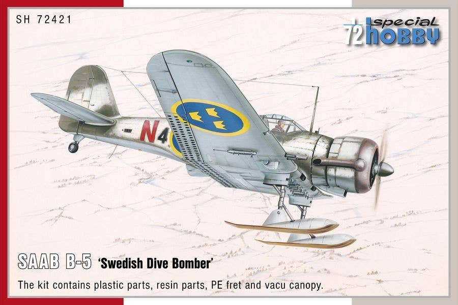 Special Hobby 1/72 SAAB B-5 Swedish Dive Bomber | 8594071087555