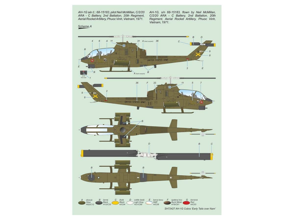 Special Hobby 1/72 AH-1G Cobra Early Tails | 8594071087678
