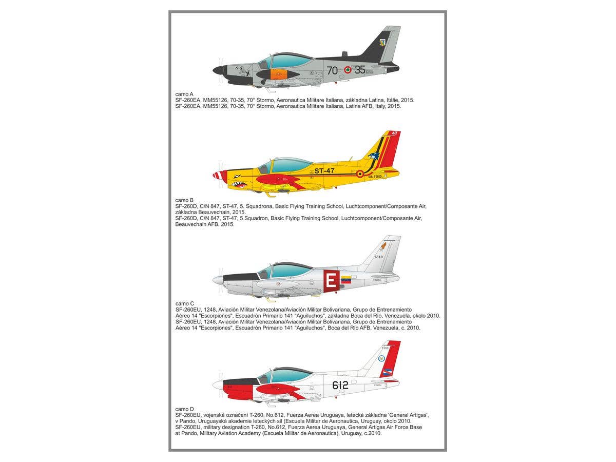 Special Hobby 1/72 SIAI-Marchetti SF-260EA/D/EU 'Late Bulged Canopy Type' | 8594071087937