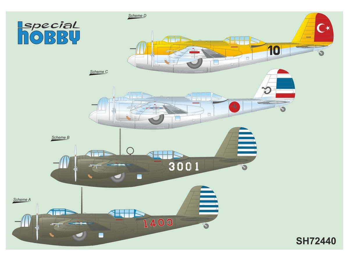 Special Hobby 1/72 Model 139WC/WSM/WT 'Chinese, Siamese and Turkish  Service' | 8594071087968