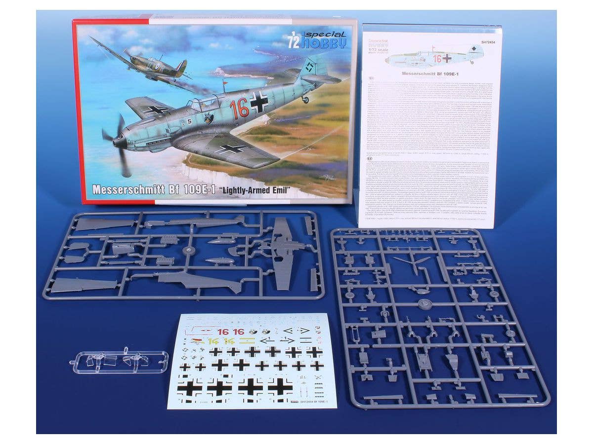 Special Hobby 1/72 Messerschmitt Bf 109E-1 'Lightly-Armed Emil' | 8594071088194