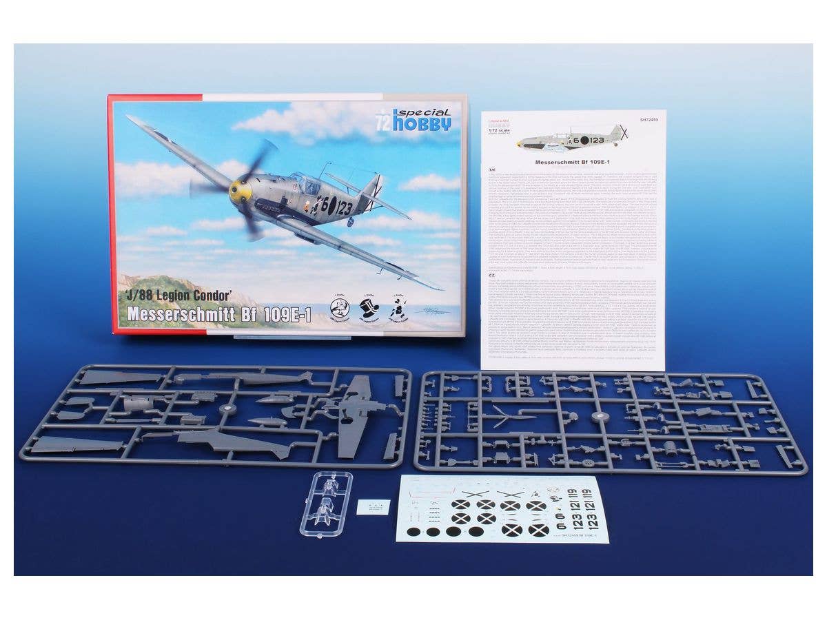 Special Hobby 1/72 Messerschmitt Bf 109E-1 'J/88 Legion Condor' | 8594071088361