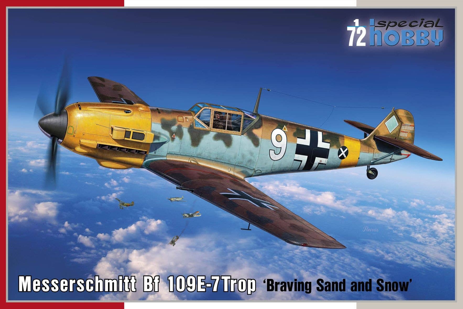 Special Hobby 1/72 Messerschmitt Bf 109E-7Trop ‘Braving Sand and Snow’ | 8594071088514
