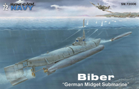 Special Navy 1/72 Biber 'German Midget Submarine' | 8594071086176