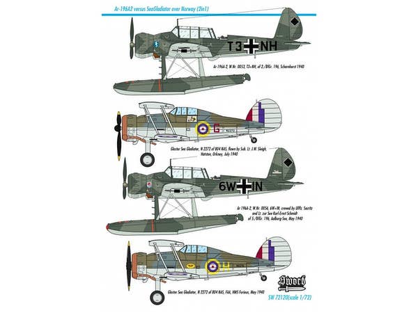 Sword Models 1/72 Ar.196A-2 vs SeaGladiator over Norway 1940, Aircraft [Re-issued kit] | 8592977721207