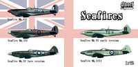 Sword Models 1/72 Seafires II.c, III, XV early, XV late, XVII, Aircraft | 8596444721295