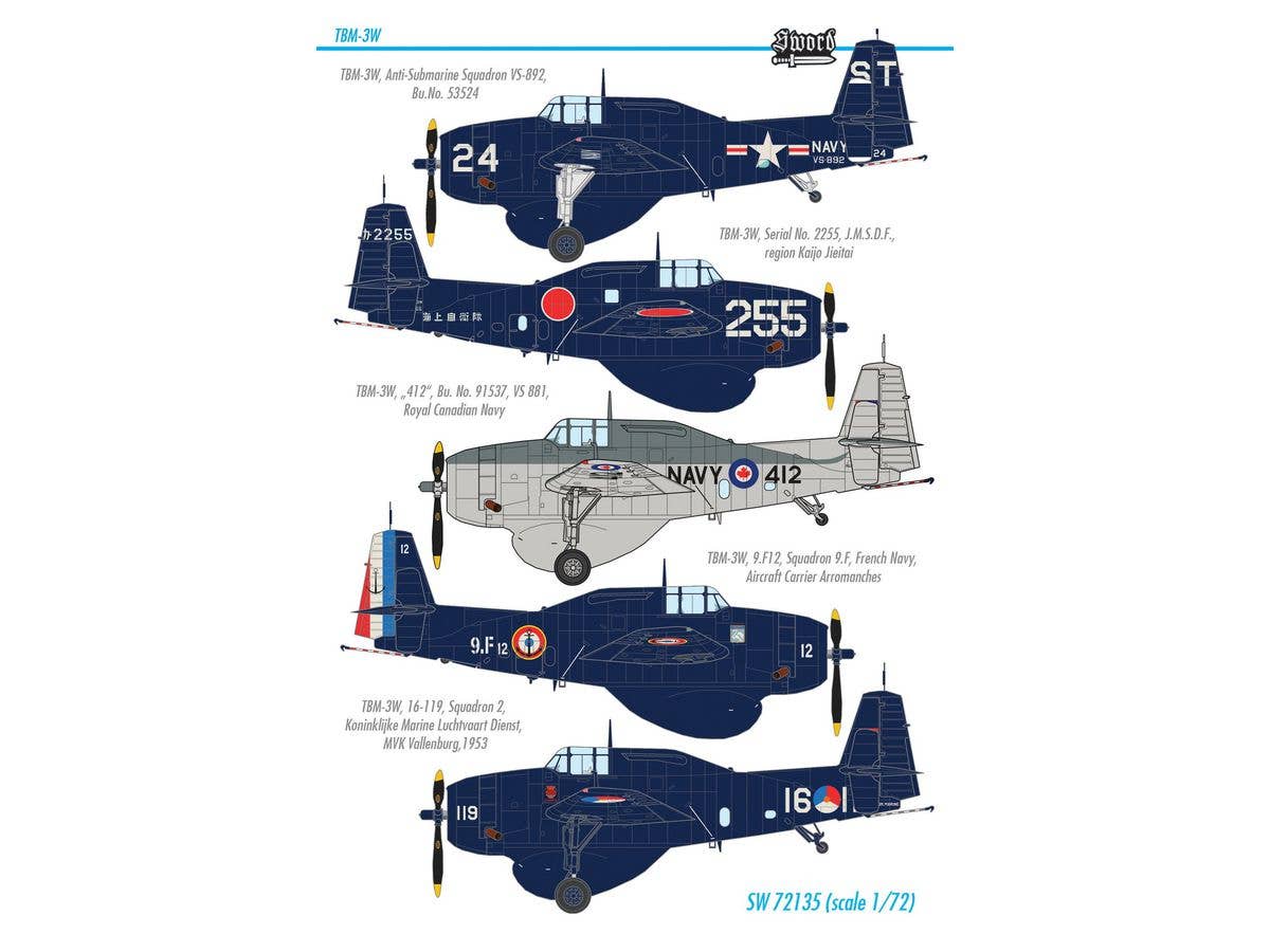 Sword Models 1/72 Grumman TBM-3W Guppy | 8596444721356