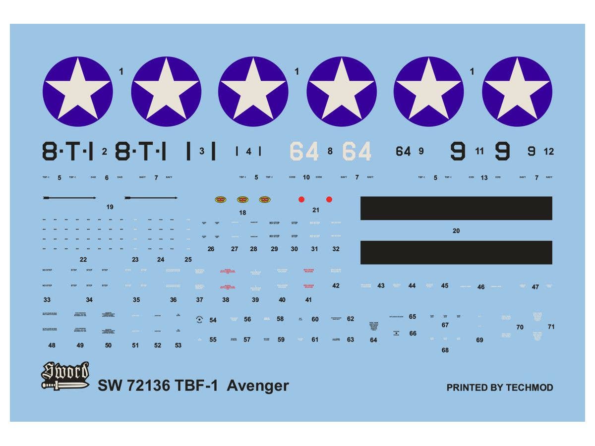 Sword Models 1/72 TBF-1 Avenger over Midway and Guadalcanal | 8596444721363