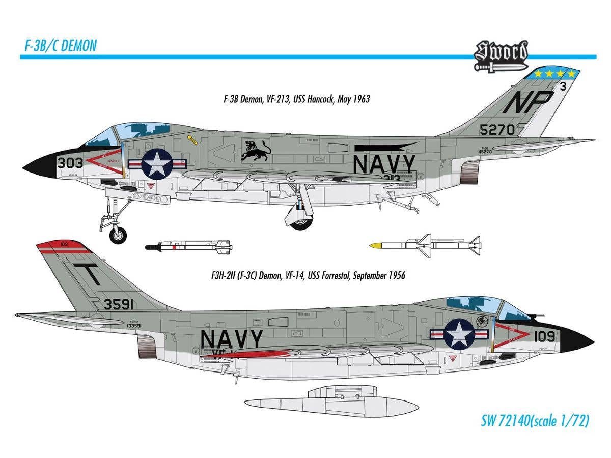 Sword Models 1/72 F-3B/C Demon, Aircraft | 8596444721400