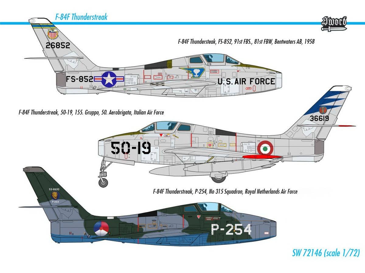 Sword Models 1/72 F-84F Thunderstreak (2023 new tool) | 8596444721462
