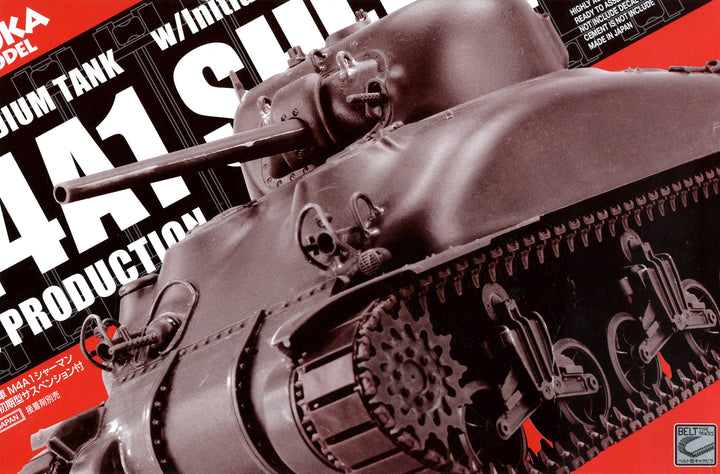 Asuka 1/35 U.S. Medium Tank M4A1 Sherman (Mid Production) with Initial vvss suspention | 4571229090746