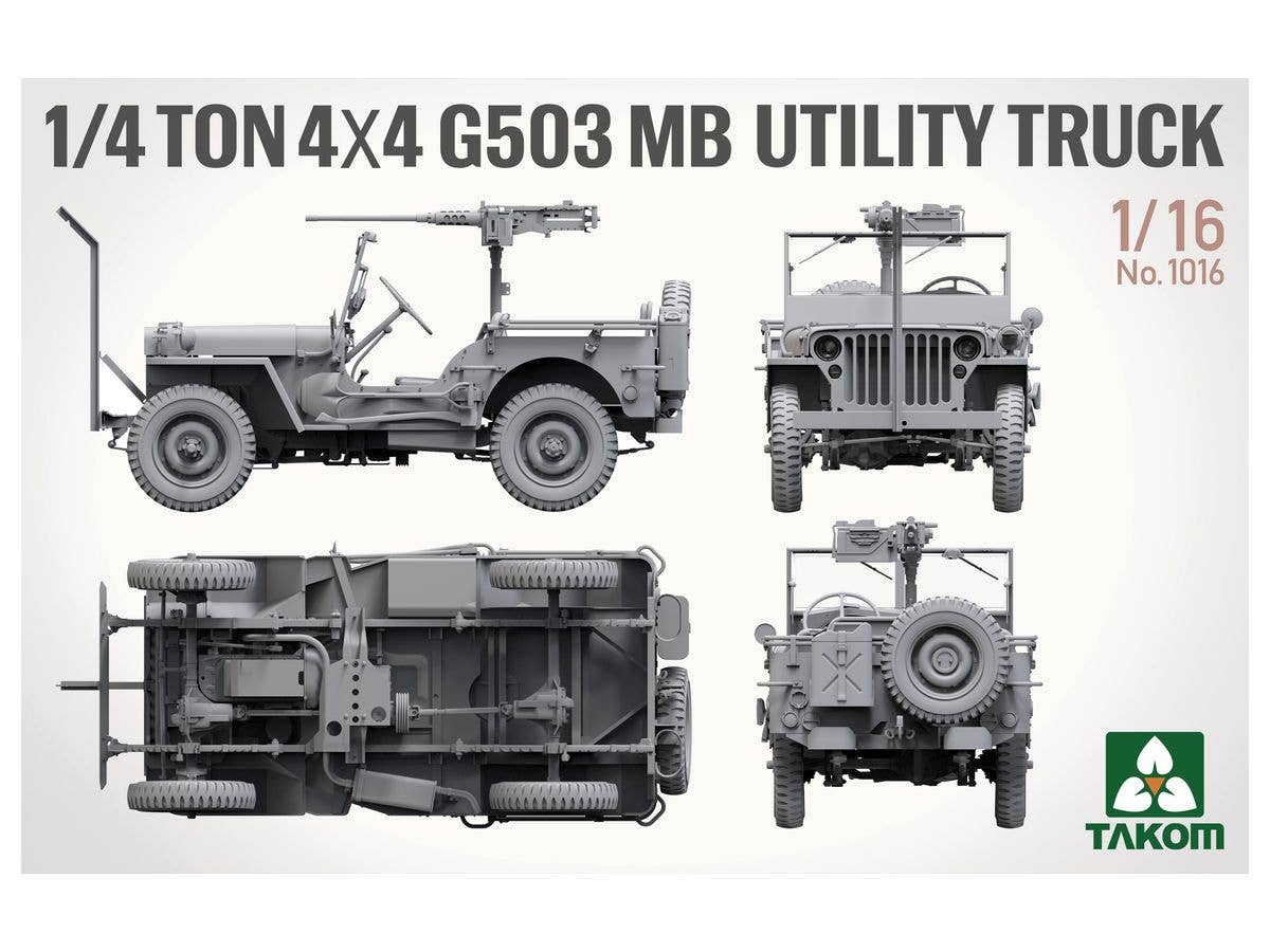 Takom 1/16 scale 1/4 Ton 4x4 G503 MB Utility Truck | 4897051422334