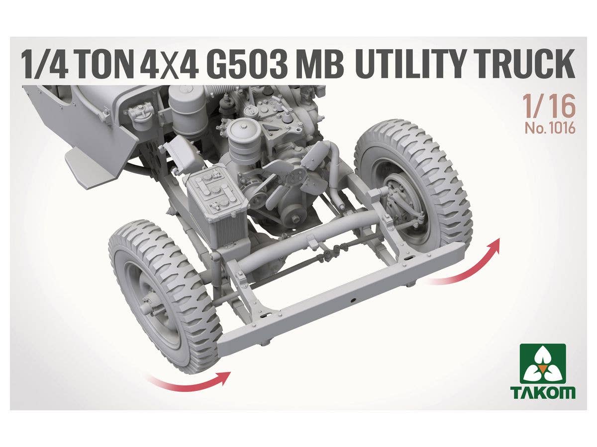 Takom 1/16 scale 1/4 Ton 4x4 G503 MB Utility Truck | 4897051422334