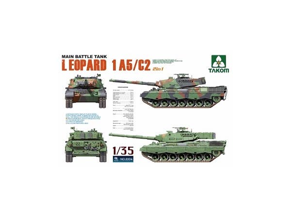 Takom 1/35 Main Battle Tank Leopard  1 A5/C2  (2 in 1) | 4897051420064
