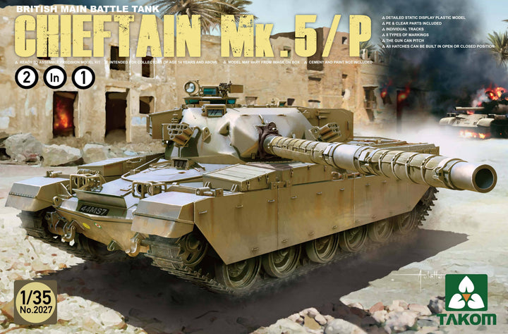 Takom 1/35 British Main Battle Tank Chieftain Mk.5/P 2 in 1 | 4897051420361