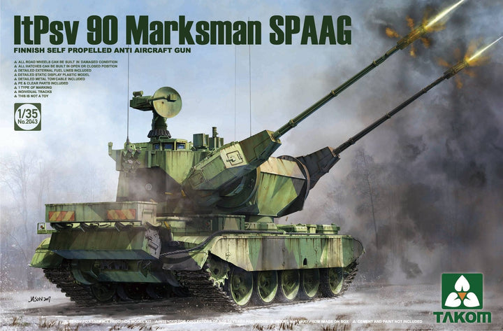 Takom 1/35 Finnish Self Propelled Anti Aircraft Gun ltPsv 90 Marksman SPAAG | 4897051420859