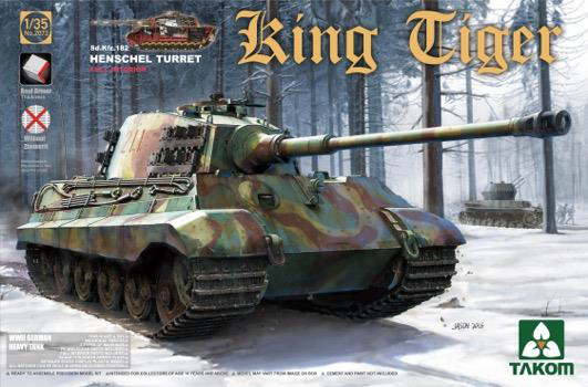 Takom 1/35 WWII German Heavy Tank Sd.Kfz.182 King Tiger Henschel Turret w/interior [without Zimmerit] | 4897051421252