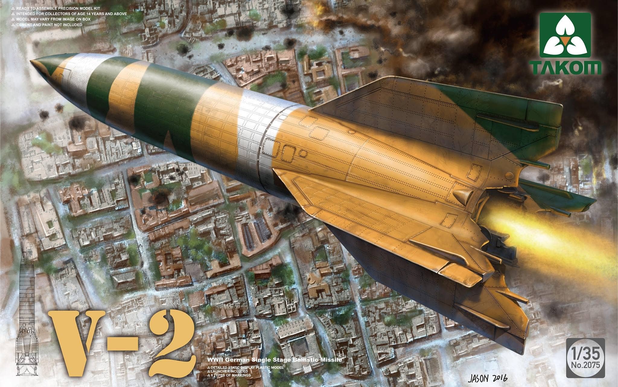 Takom 1/35 WWII German Single Stage Ballistic Missile V-2 | 4897051420750
