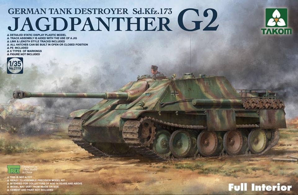 Takom 1/35 German Tank Destroyer Jagdpanther G2 Sd.Kfz. 173 (Full Interior Kit) | 4897051421412