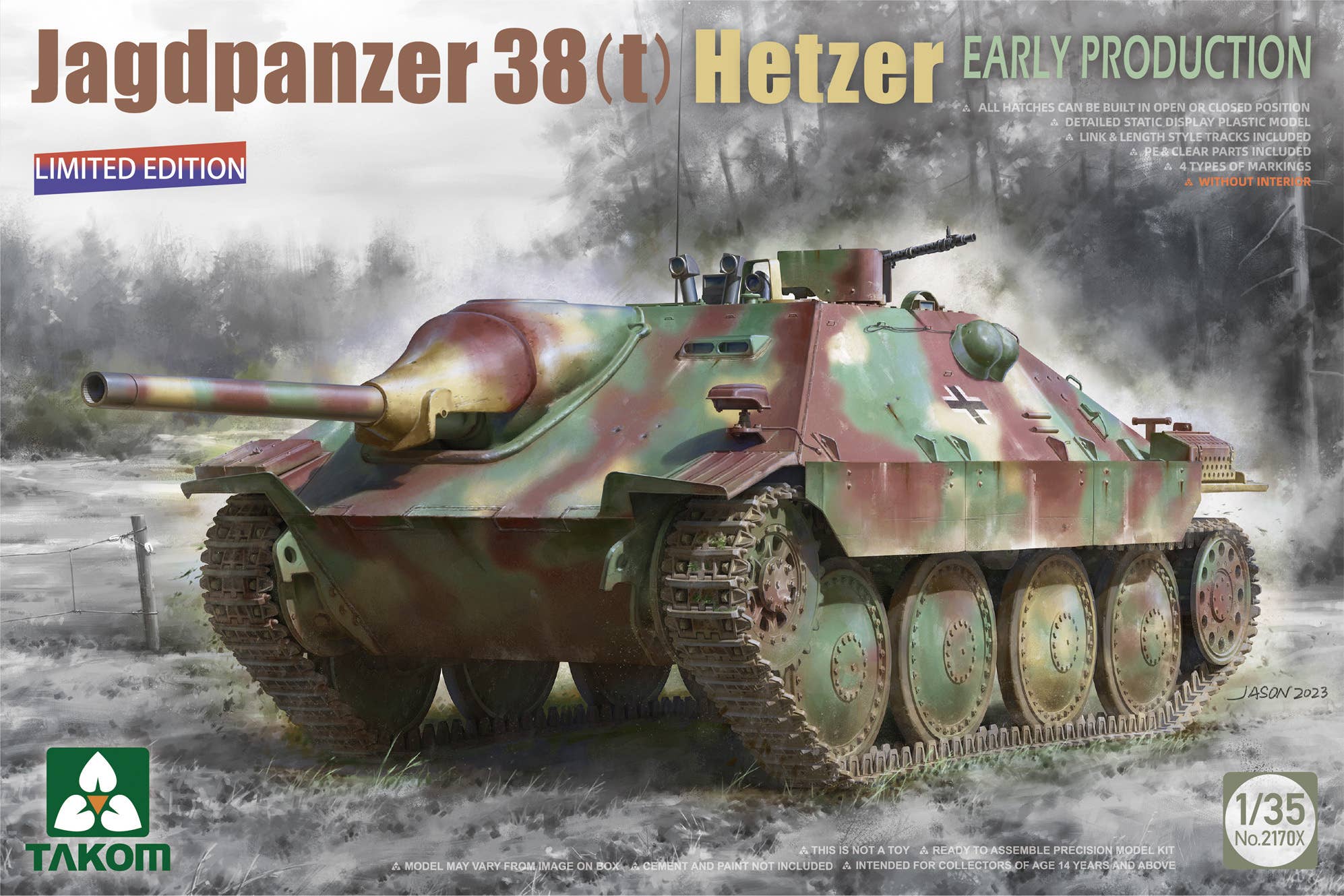 Takom 1/35 Jagdpanzer 38(T) Hetzer Early Production (Limited Edition) | 4897051422839