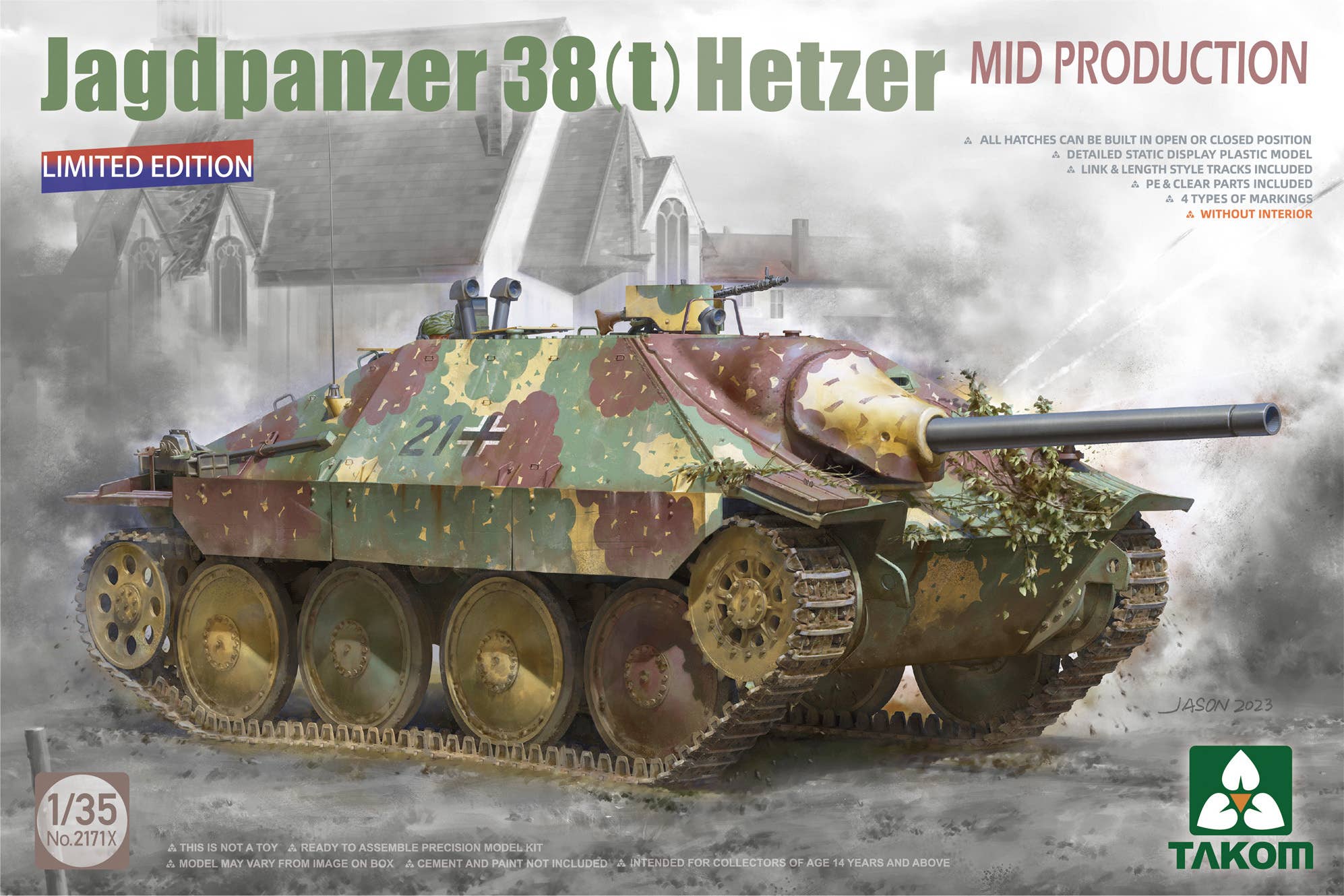 Takom 1/35 Jagdpanzer 38(T) Hetzer Mid Production (Limited Edition) | 4897051422846