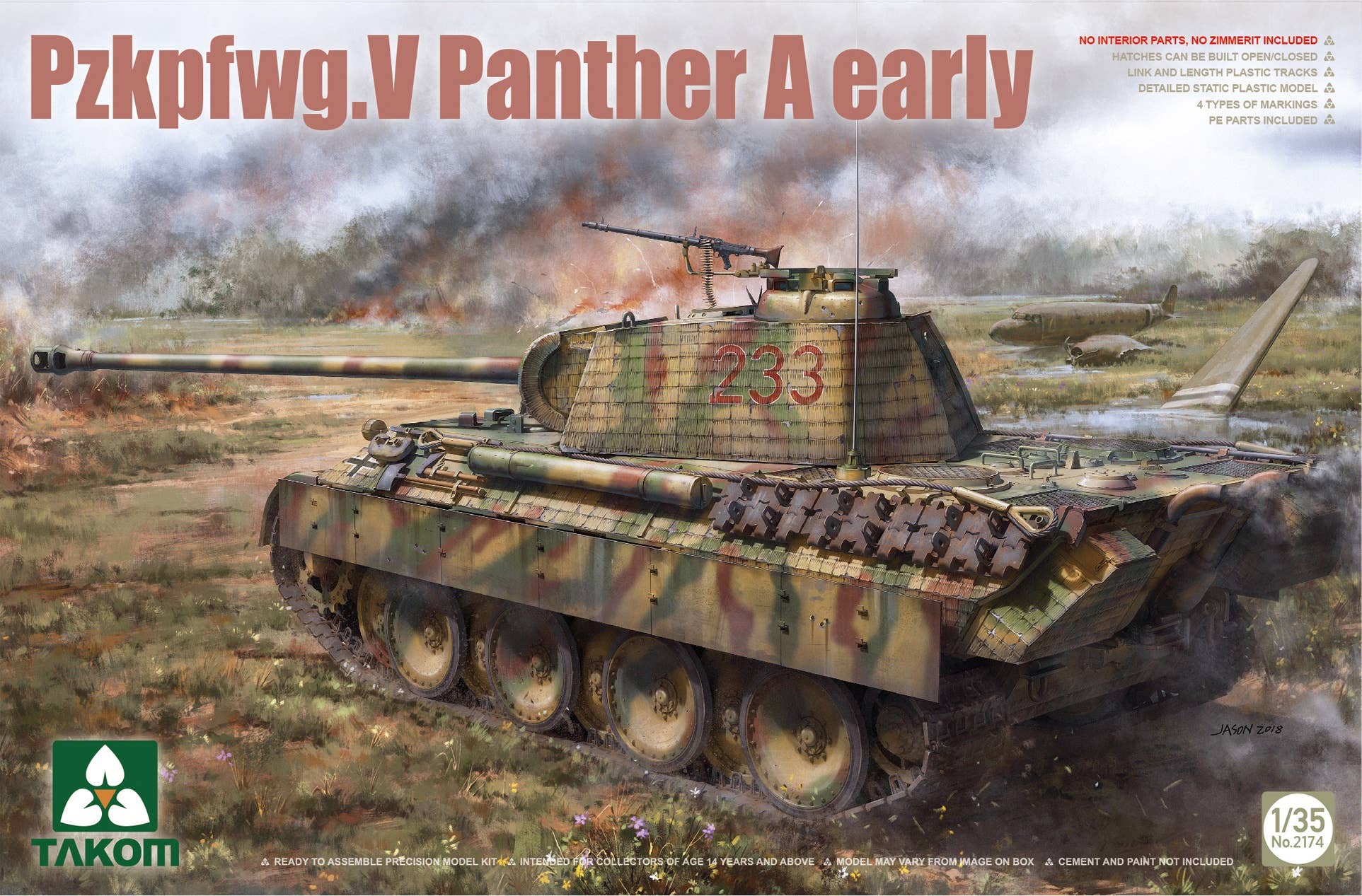 Takom 1/35 Pzkpfwg.V Panther A early | 4897051422693