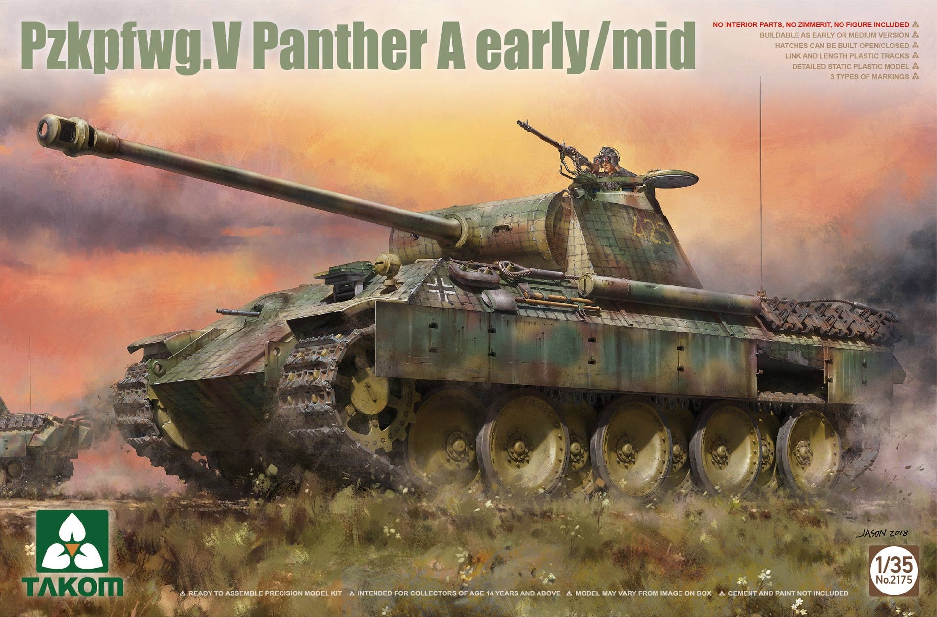 Takom 1/35 Pzkpfwg.V Panther A early/mid production | 4897051422709