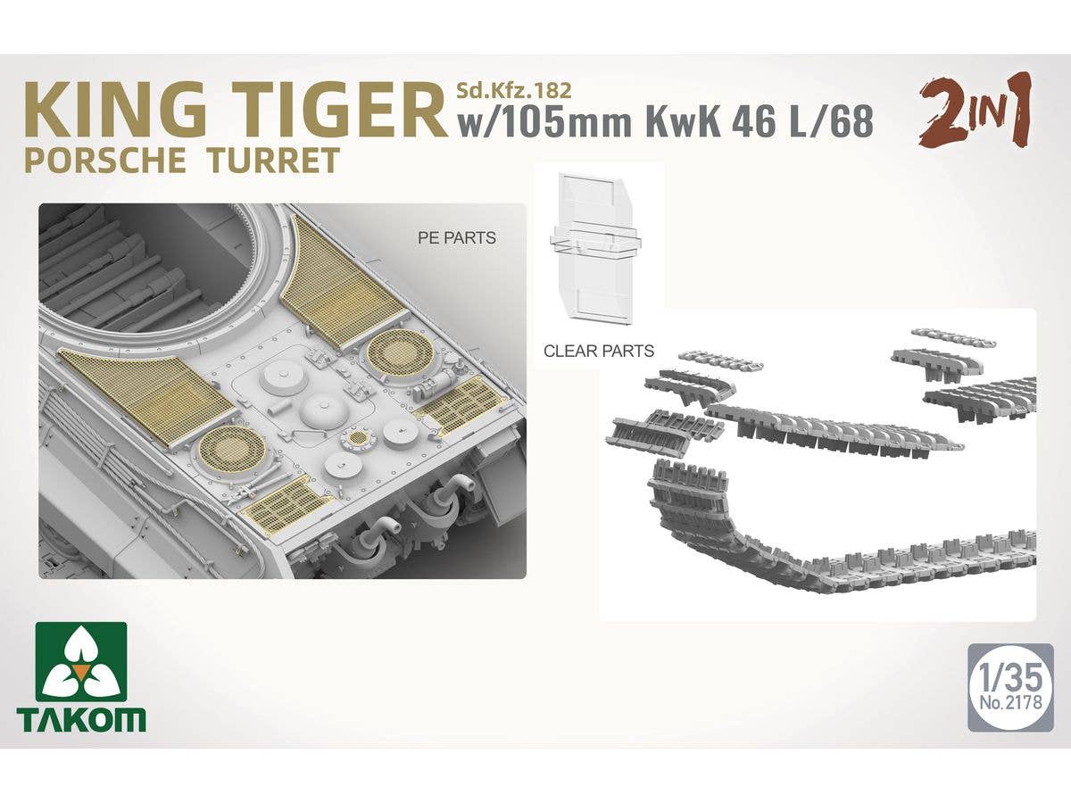 Takom 1/35 King Tiger W/105Mm KwK 46L/68 2 In 1 | 4897051422860