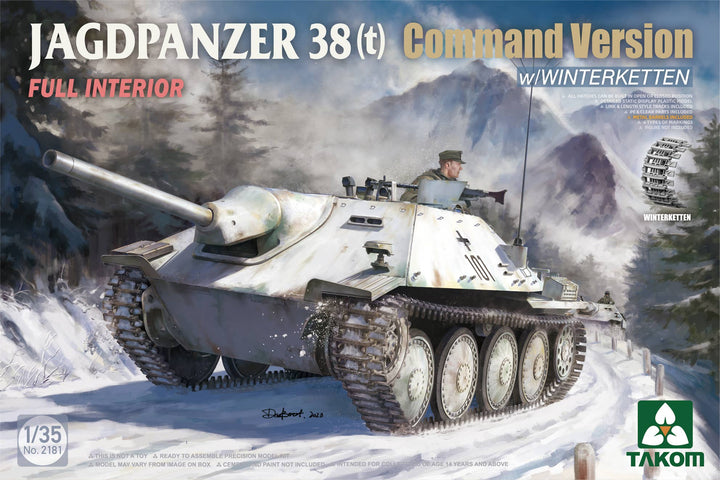 Takom 1/35 Jagdpaner 38(t) Command Version w/Winterketten | 4897051423010