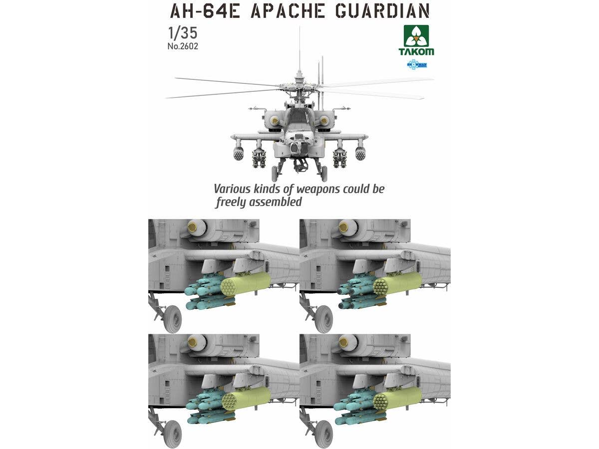 Takom 1/35 AH-64E Apache Guardian Attack Helicopter | 4897051422518