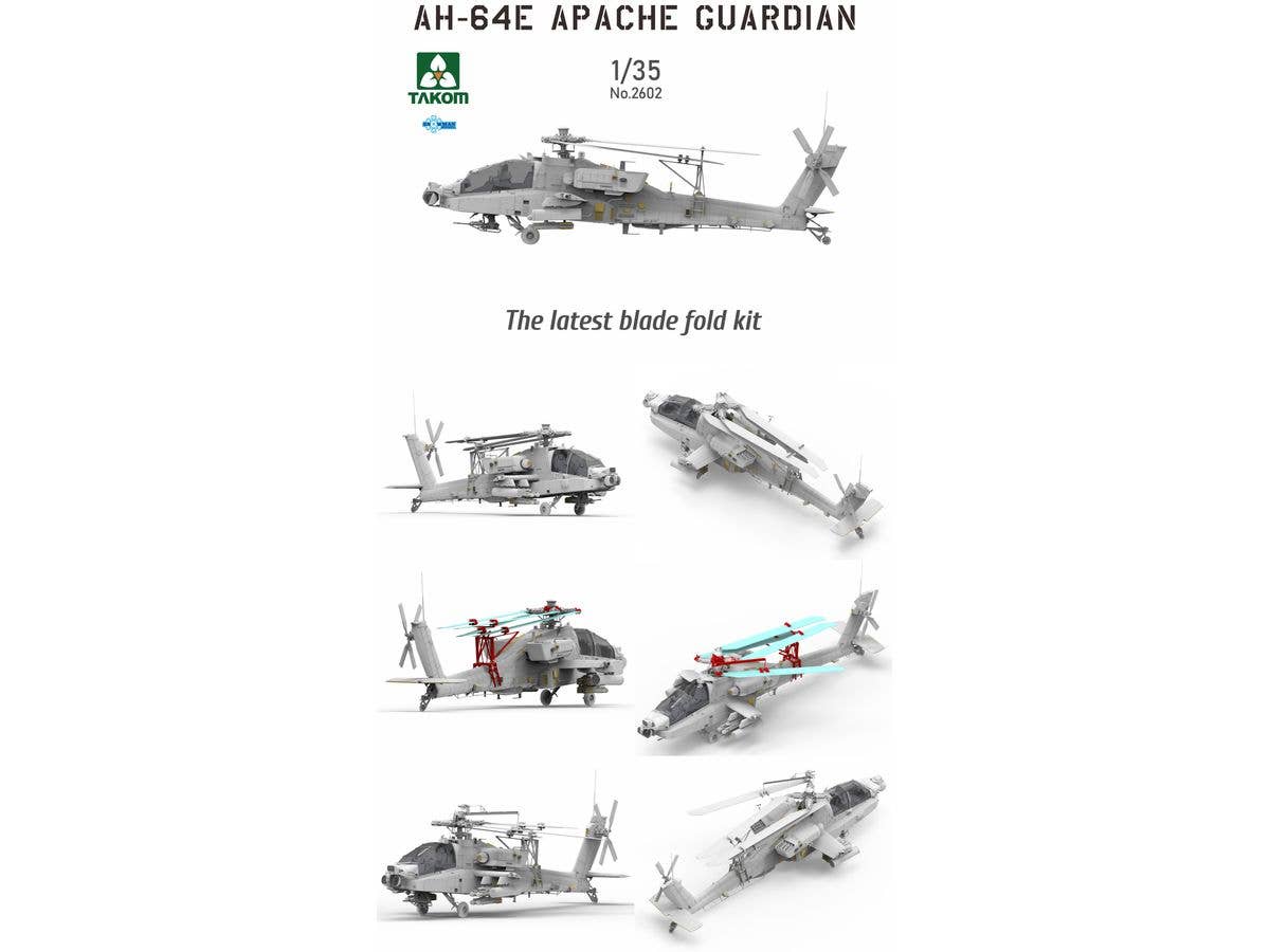 Takom 1/35 AH-64E Apache Guardian Attack Helicopter | 4897051422518
