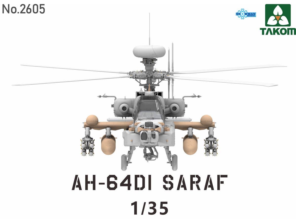 Takom 1/35 AH-64DI SARAF ATTACK HELICOPTER | 4897051422624