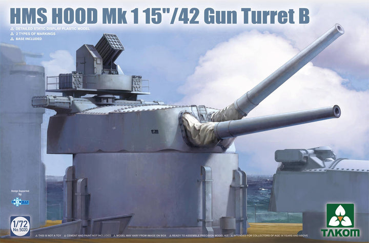 Takom 1/72 HMS HOOD Mk1 15"/42 Gun Turret B | 4897051422754
