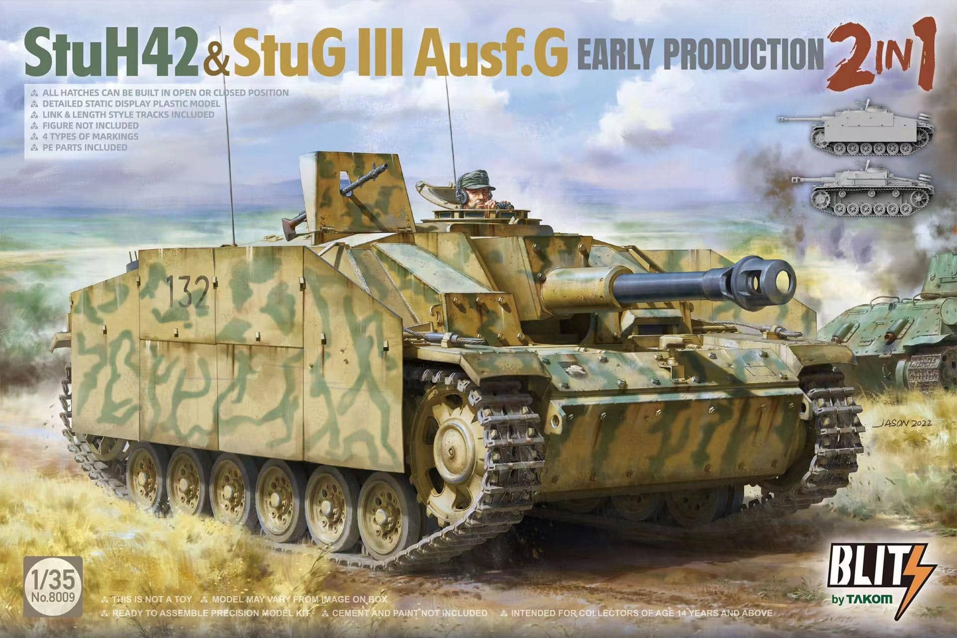 Takom 1/35 StuH42&StuG III Ausf.G Early Prodution 2 in 1 | 4897051422235