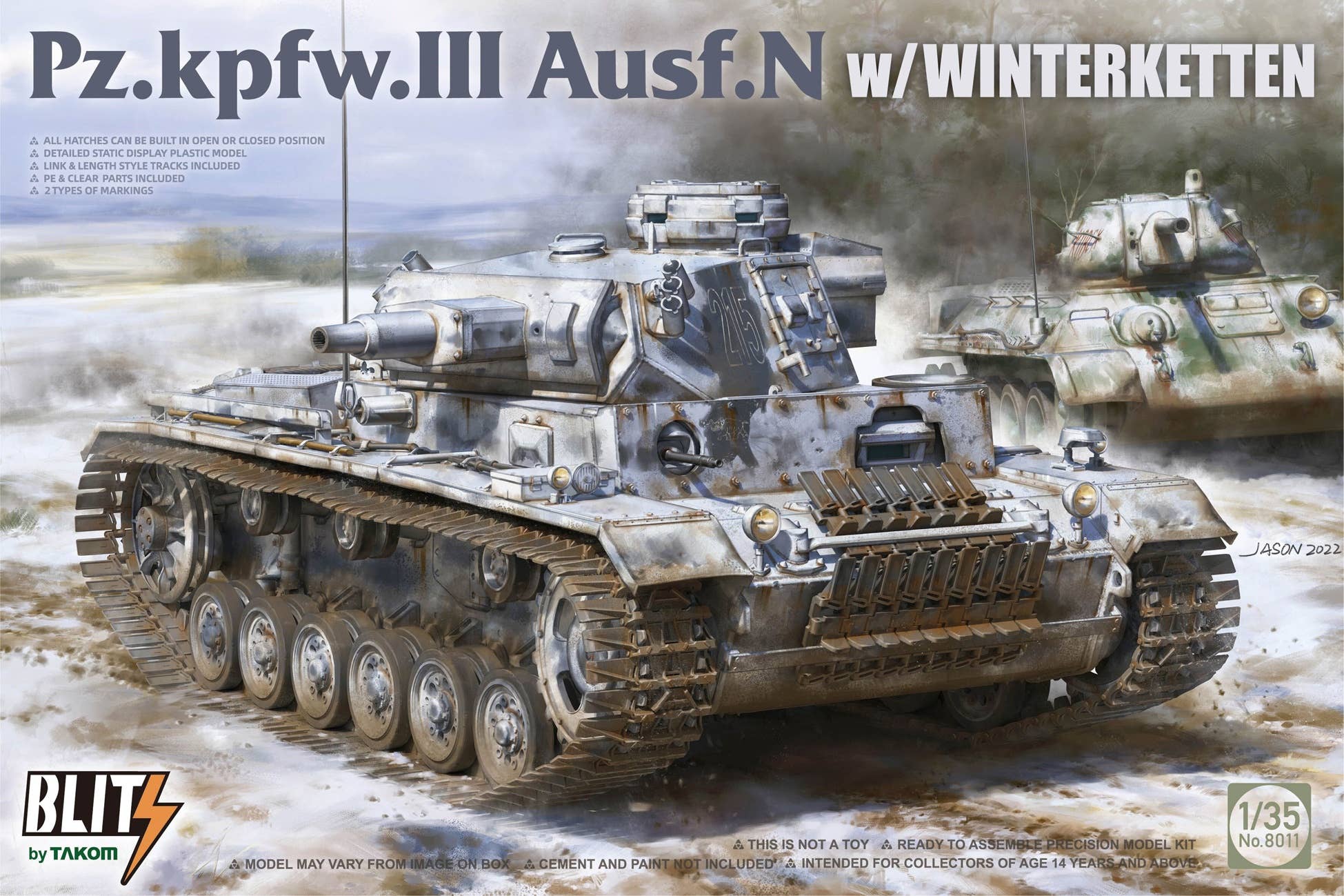 Takom 1/35 Pz.Kpfw.III Ausf.N w/Winterketten | 4897051422563